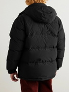 Maison Kitsuné - Logo-Appliquéd Quilted Shell Hooded Down Jacket - Black