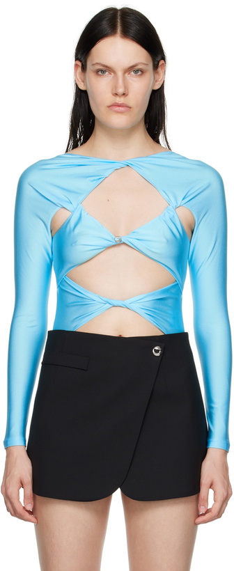 Photo: Coperni Blue Cutout Bodysuit