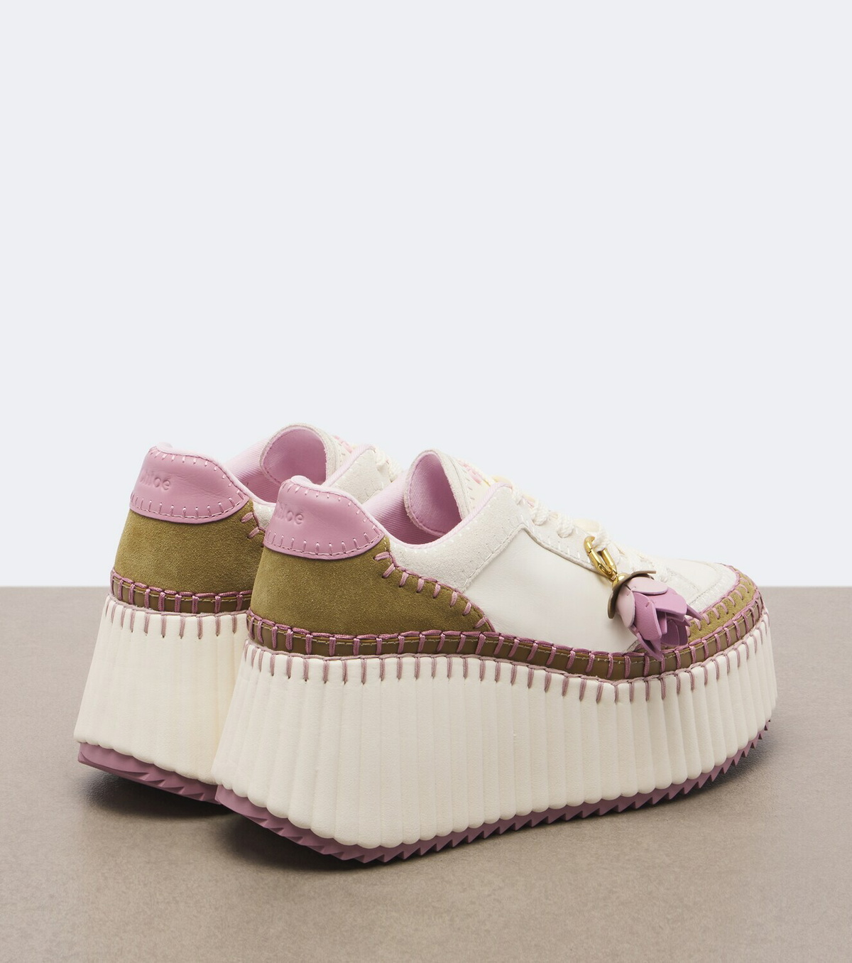 Chloé Nama leather platform sneakers