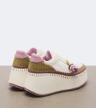 Chloé Nama leather platform sneakers