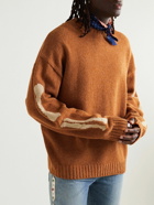 KAPITAL - Intarsia Wool Sweater - Orange