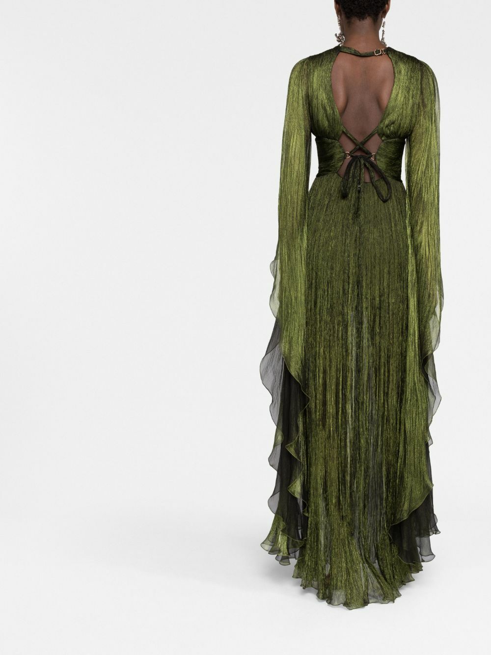 Maria Lucia Hohan Green Ellie Plunge Neck Dress Maria Lucia Hohan