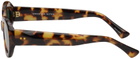 Dries Van Noten Tortoiseshell Oval Sunglasses