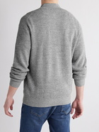 Peter Millar - Waffle-Knit Pima Cotton and Merino Wool-Blend Half-Zip Sweater - Gray