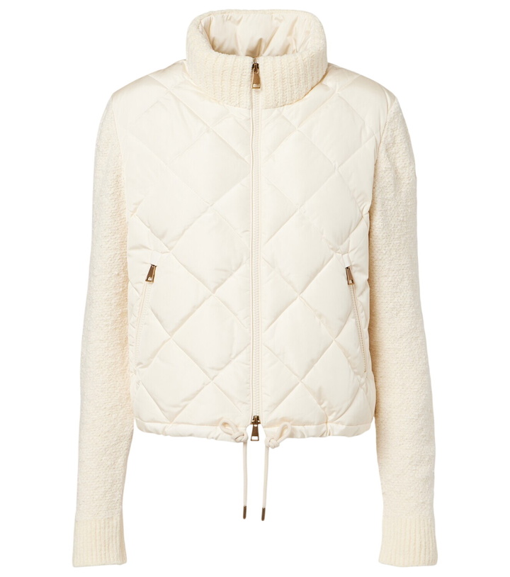 Photo: Moncler Down-paneled cotton-blend cardigan