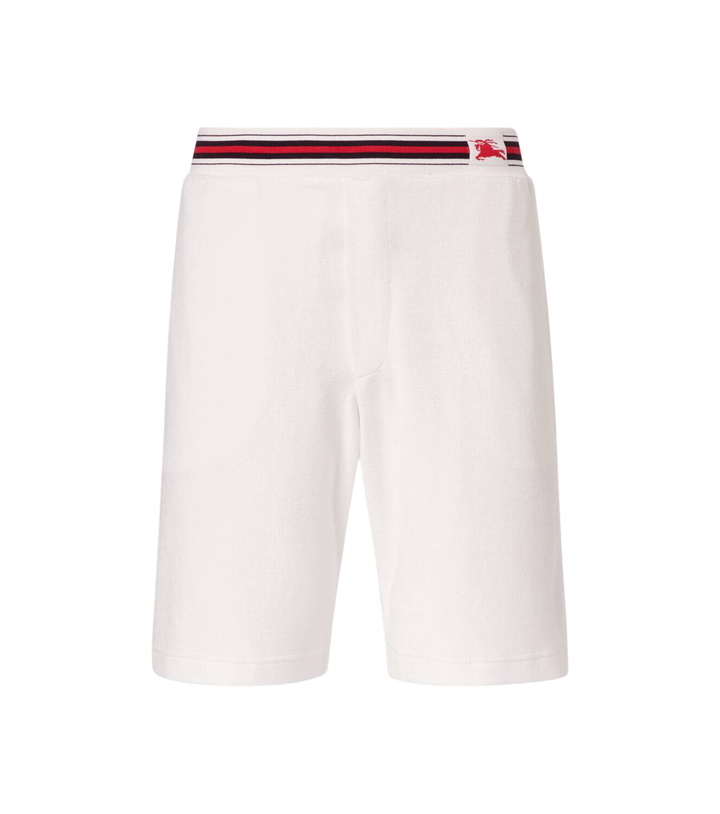 Photo: Burberry EKD cotton-blend towelling shorts
