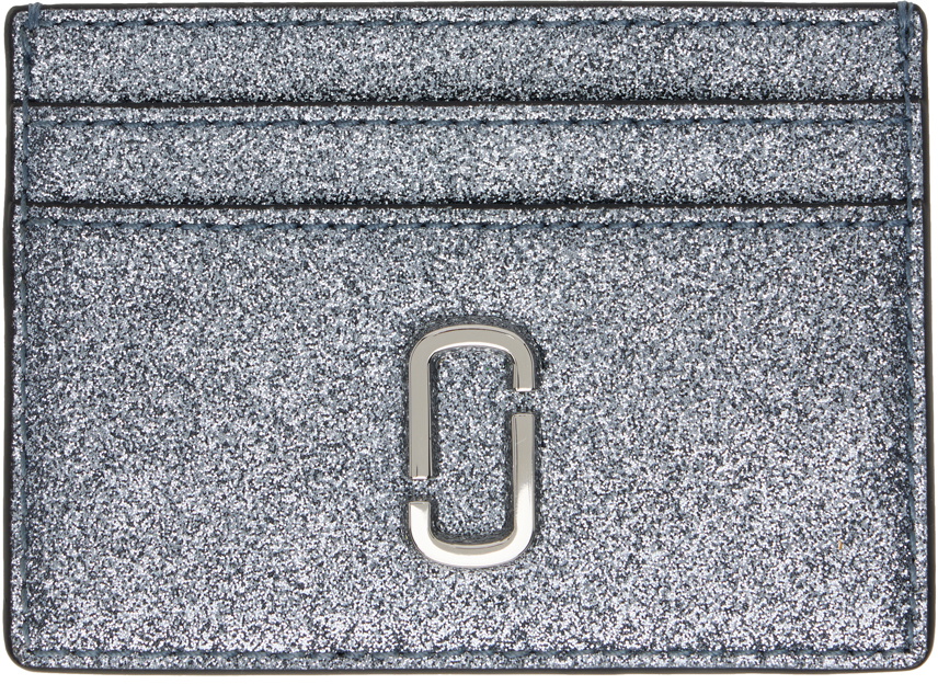◇MARC JACOBS◇ Glitter J Marc Card CaseSilver Marc Jacobs Silver 'The Galactic Glitter J Marc' Card Holder