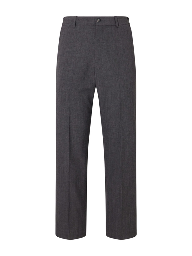 Photo: A.P.C. - Dylan Straight-Leg Wool-Blend Grain de Poudre Trousers - Gray