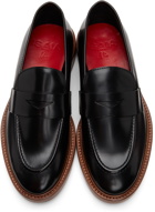 Isaia Black Penny Loafers
