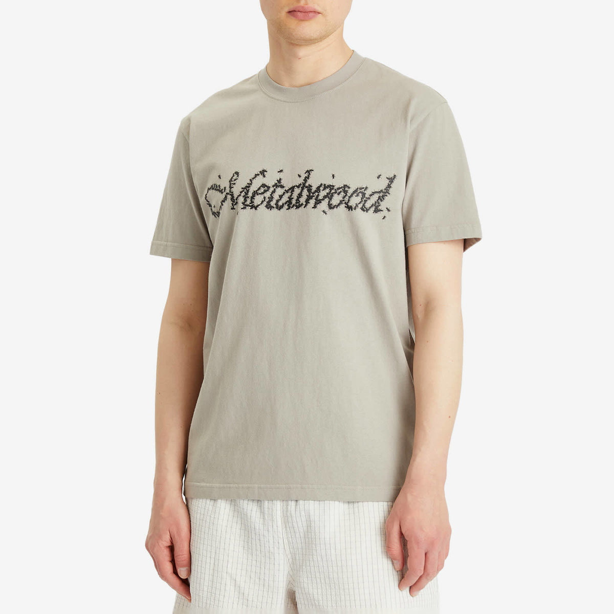 Metalwood Studio Men's Flies T-Shirt in Taupe