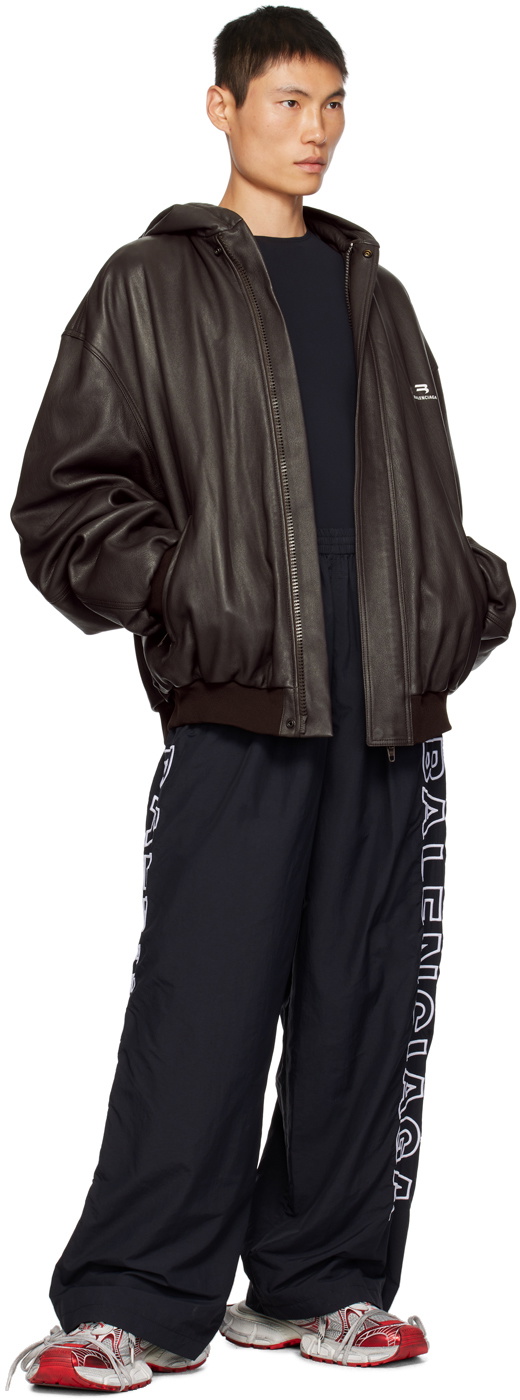 Balenciaga Black Embroidered Track Pants