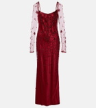 Clio Peppiatt Chandelier embellished tulle gown