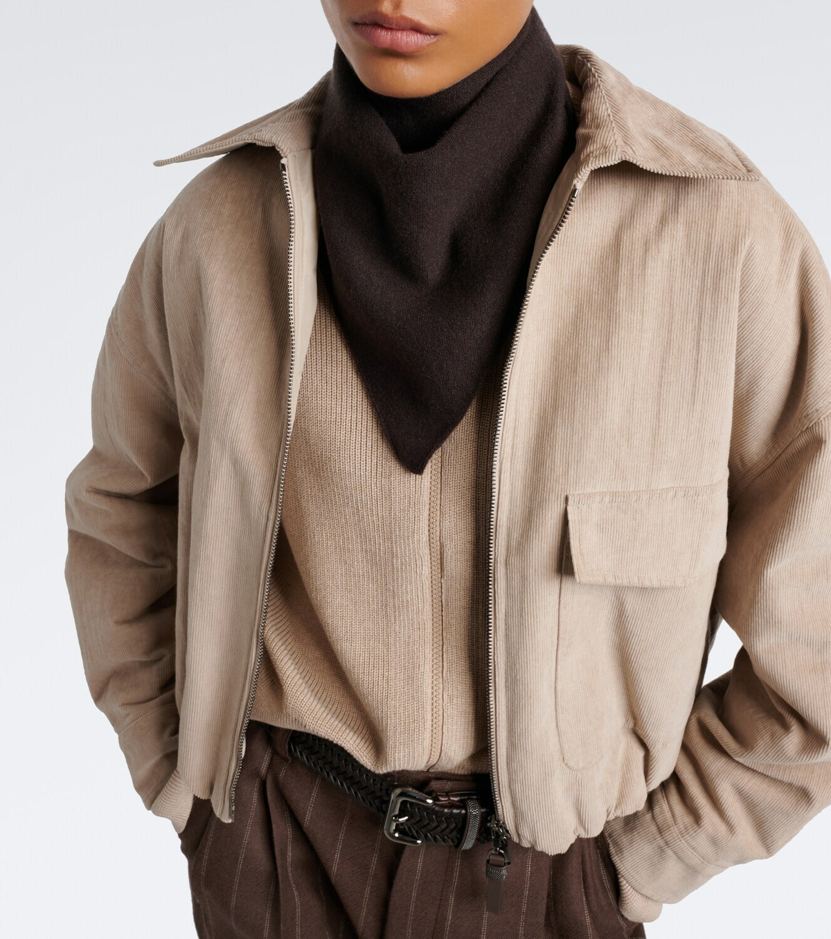 Brunello Cucinelli Monili cashmere scarf