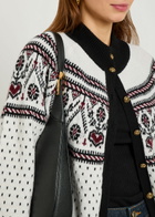 Khaite Marc Fair Isle Cashmere Cardigan Ivory