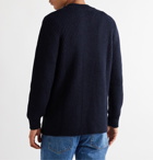 Séfr - Leth Cable-Knit Mock-Neck Sweater - Blue