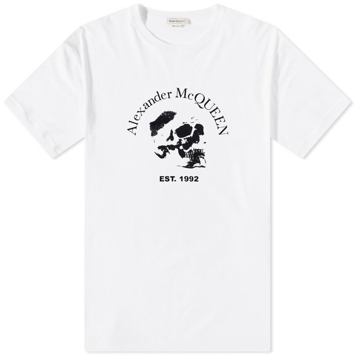 Photo: Alexander McQueen Men's Skull Logo T-Shirt in White/Black