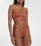 Stella McCartney - Leopard-print bandeau bikini top