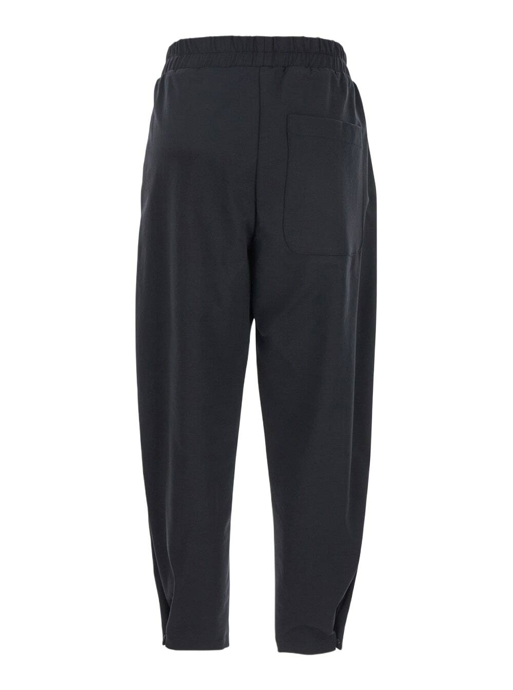 Merci Blakc Pants With Elastic Waist In Fabric Woman