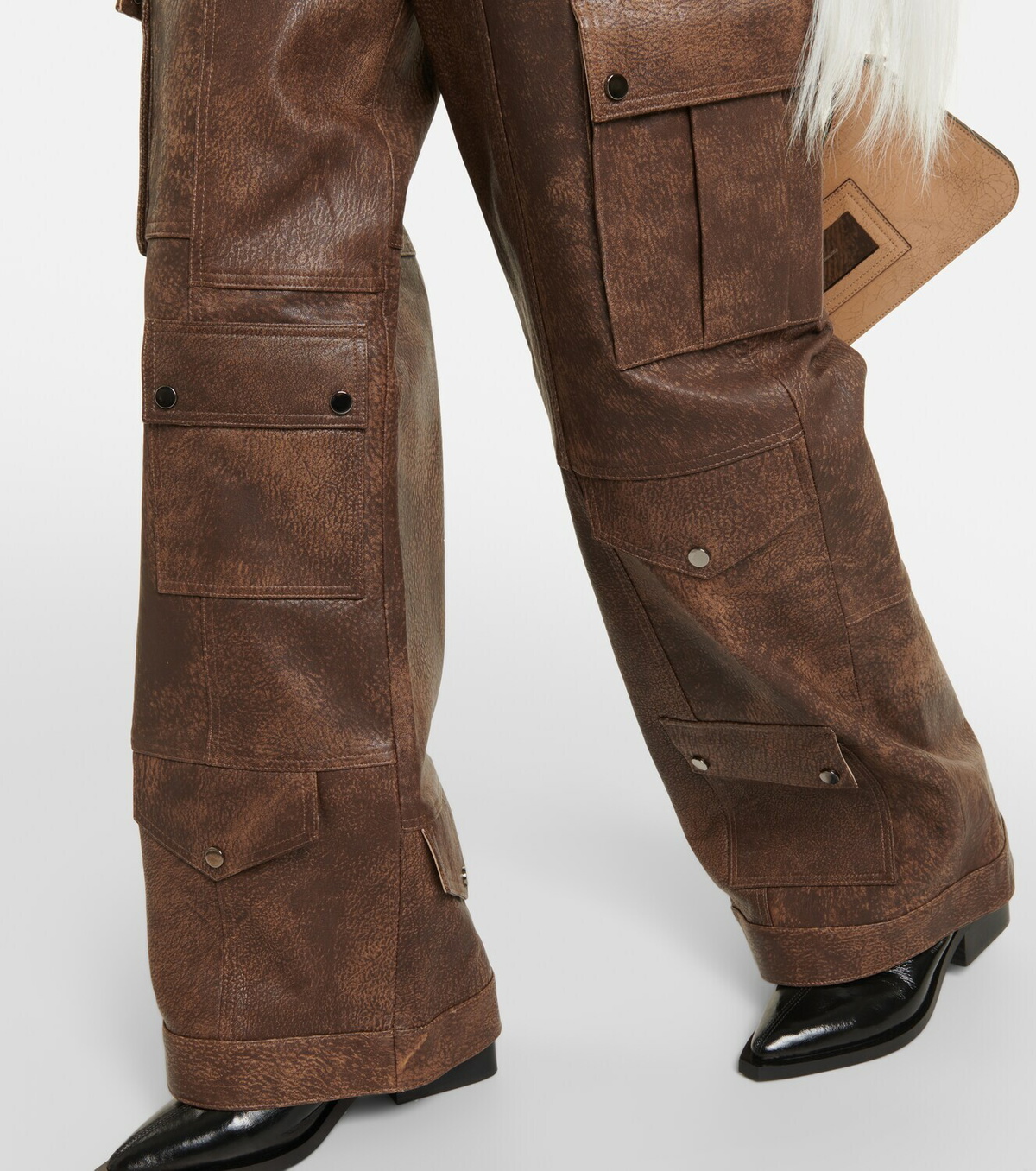 パンツ archive docking leather cargo pants archive docking leather cargo pants（1of1 2way docking court