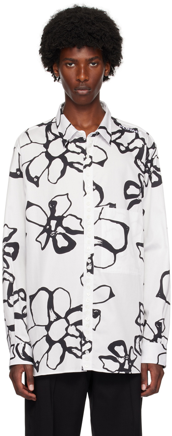 FORMA Black & White Flower Shirt
