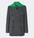 Loewe Paneled double-breasted wool blazer