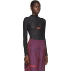 adidas Originals by Alexander Wang Black Lace Logo Bodysuit