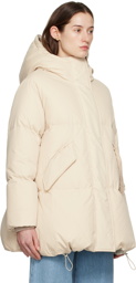 MM6 Maison Margiela Off-White Hooded Down Puffer Jacket