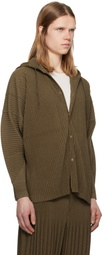 HOMME PLISSÉ ISSEY MIYAKE Brown Heather Pleats Hoodie