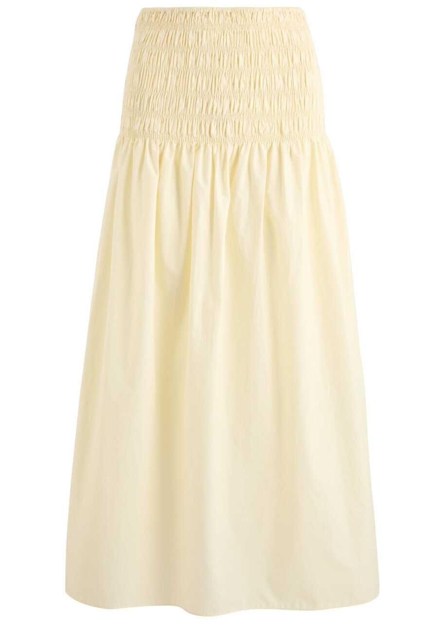 Faithfull The Brand Baia Cotton Maxi Skirt Yellow