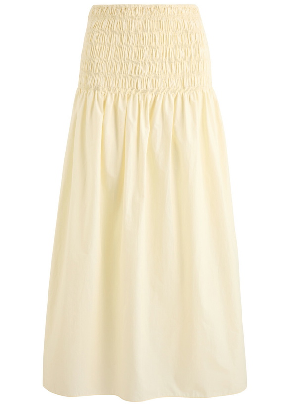 Photo: Faithfull The Brand Baia Cotton Maxi Skirt Yellow