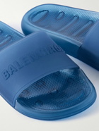 Balenciaga - Logo-Embossed Rubber Slides - Blue