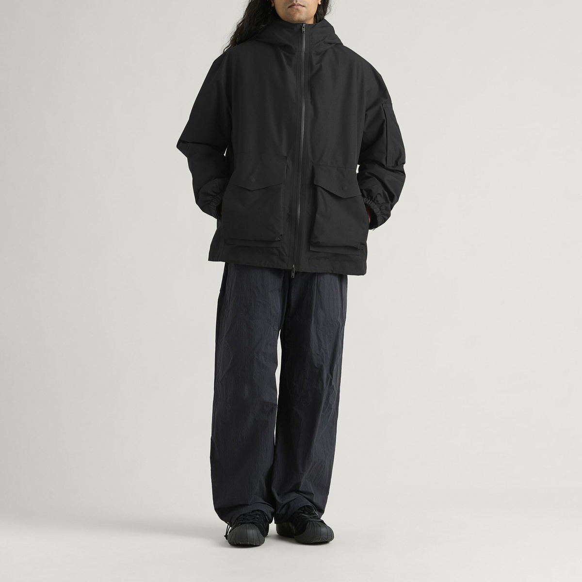 Y-3 Men's GTX Padded Hooded Jacket. in Black