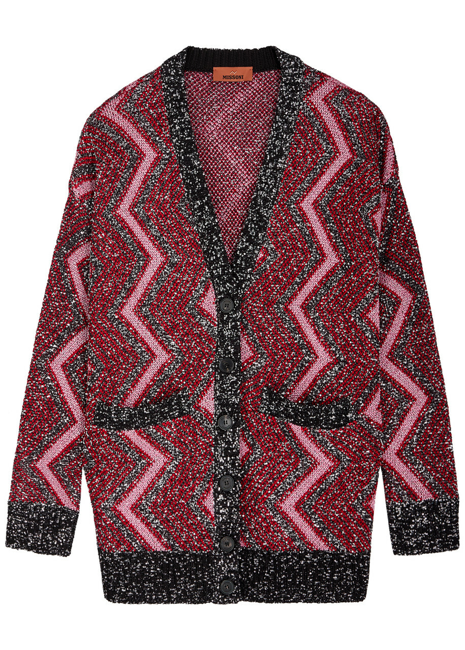 Missoni Zigzag Sequin-embellished Cardigan Multicoloured Missoni