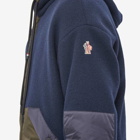 Moncler Grenoble Men's Zip Hooded Fleece in Navy