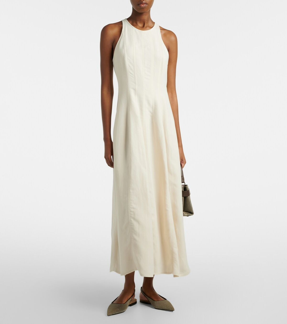 Brunello Cucinelli Cotton and silk maxi dress