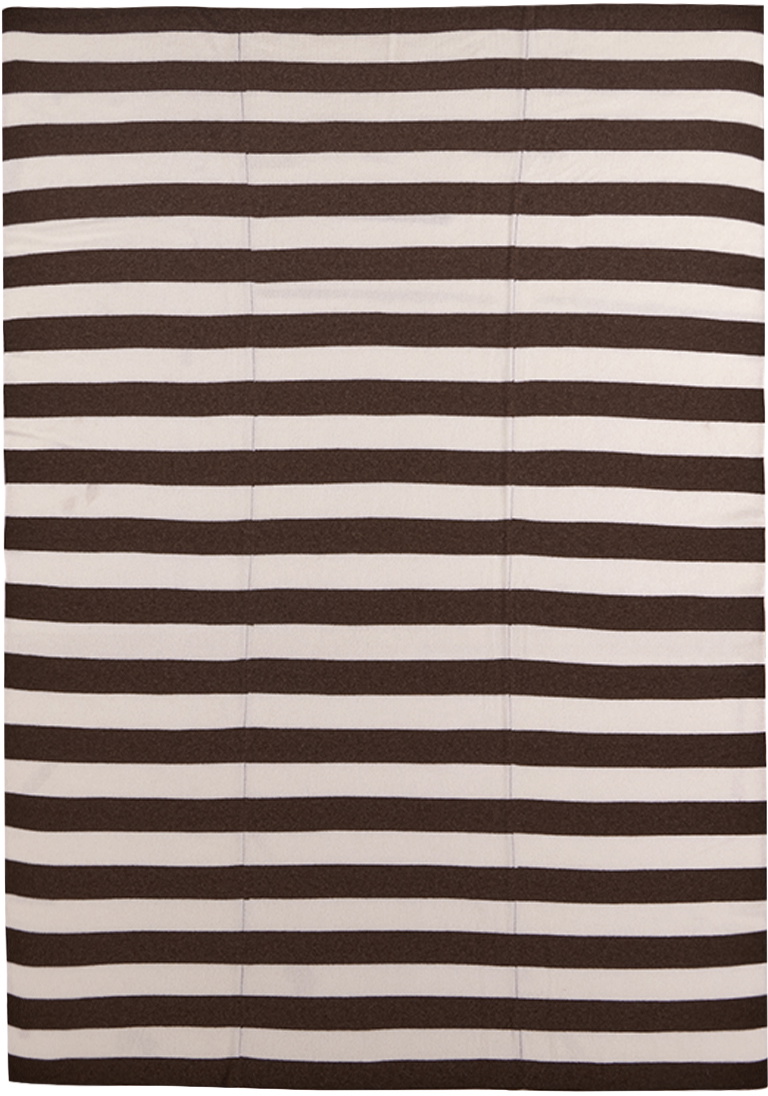 The Elder Statesman Brown & White Block Super Duper Blanket