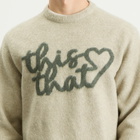 thisisneverthat Men's Heart Logo Knit Jumper in Sand