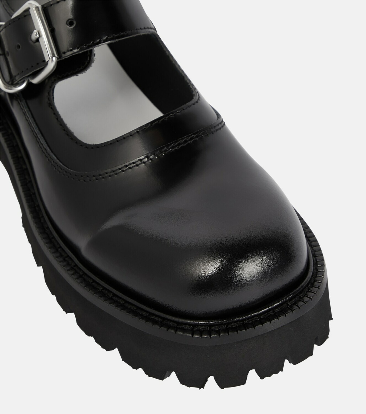 【関税＆送料込み】Mm6 Maison Margiela Flats MM6 Maison Margiela Mary Jane leather flats MM6 Maison Margiela