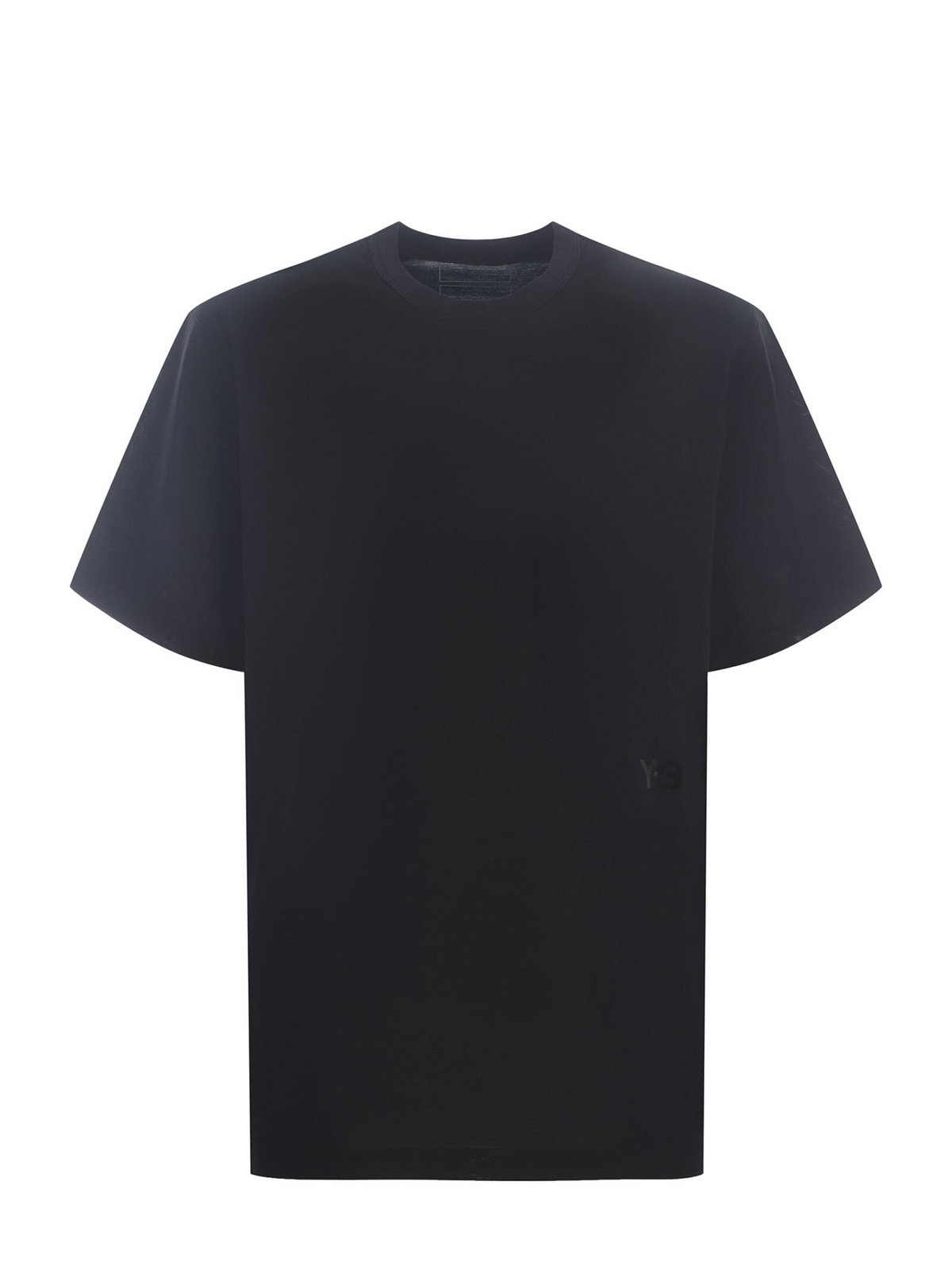 Y-3 Men's 3 Stripe Long sleeve T-shirt in Black/Off White Y-3