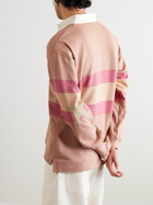 Story Mfg. - Panelled Organic Cotton-Jersey Polo Shirt - Pink