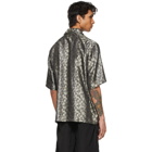 Needles Grey Leopard Jacquard Cabana Short Sleeve Shirt