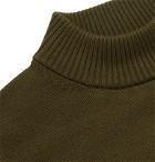 Camoshita - Wool Mock-Neck Sweater - Green