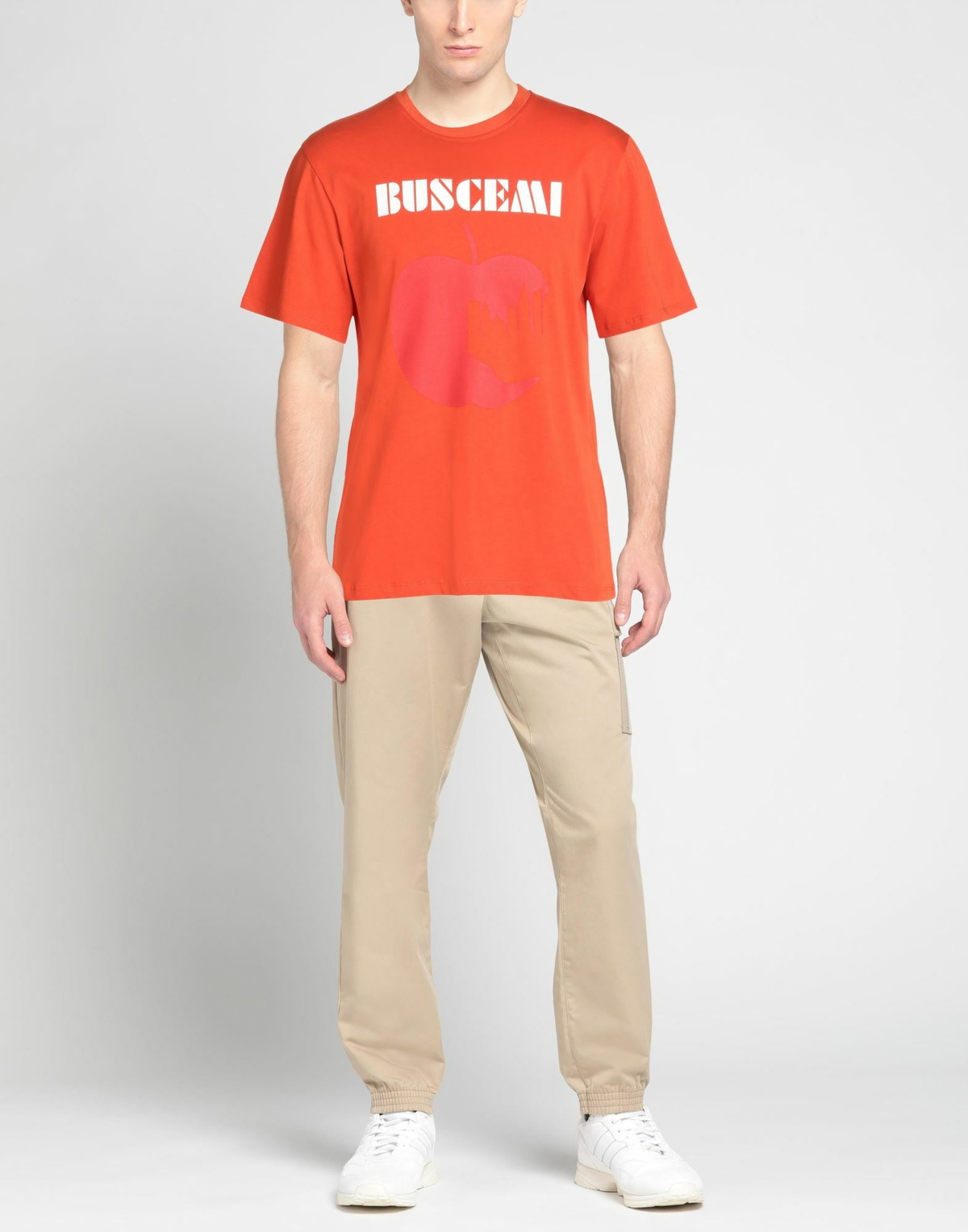 Buscemi Mens T-shirt in Tomato red