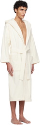 Tekla Off-White Terry Hooded Bathrobe