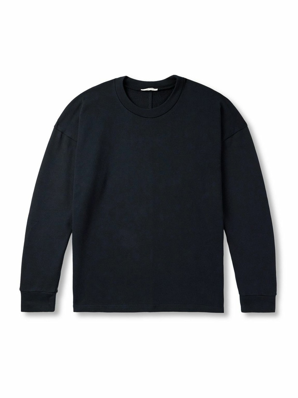 Photo: The Row - Ezan Cotton-Jersey Sweatshirt - Blue