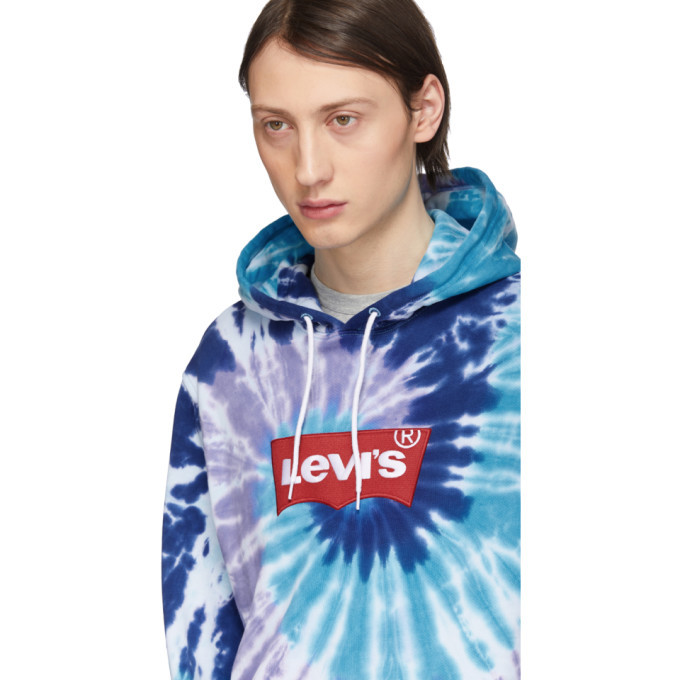 Levis Blue Tie Dye Logo Hoodie