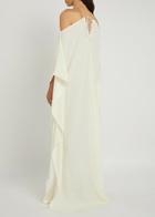 Taller Marmo Sza Sza Kaftan Garden Crepe Maxi Kaftan Dress - Beige - One Size