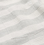 Onia - Camp-Collar Striped Linen and Cotton-Blend Shirt - Men - Gray