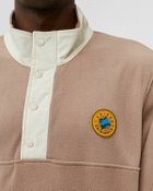 Adidas Wander Hour Snap Fleece Brown Half Zips