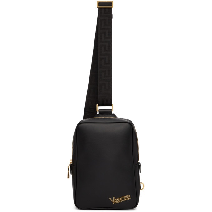 Photo: Versace Black Logo Crossbody Bag